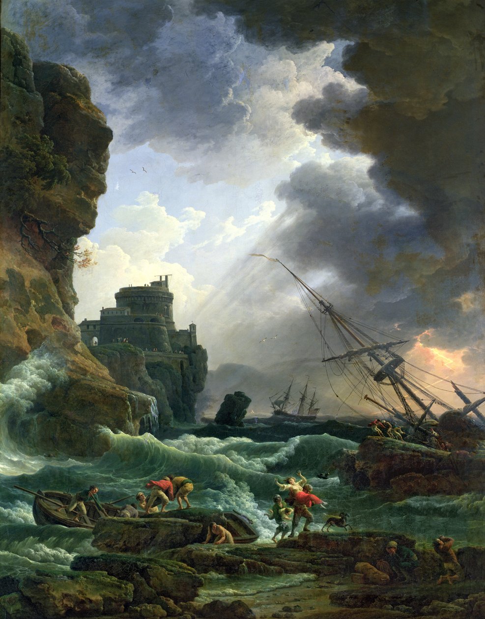 Stormen, 1777 af Claude Joseph Vernet