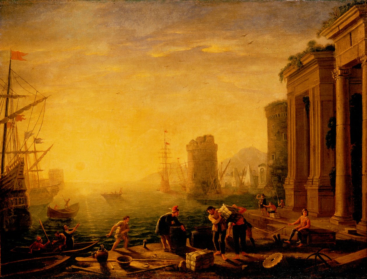 Morgen i havnen af Claude Lorrain