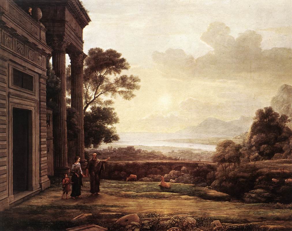 Udvisning af Hagar af Claude Lorrain