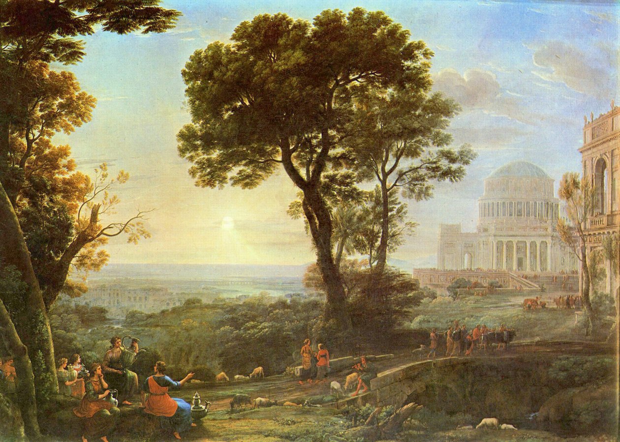 Vedute fra Delphi med et optog af ofre af Claude Lorrain