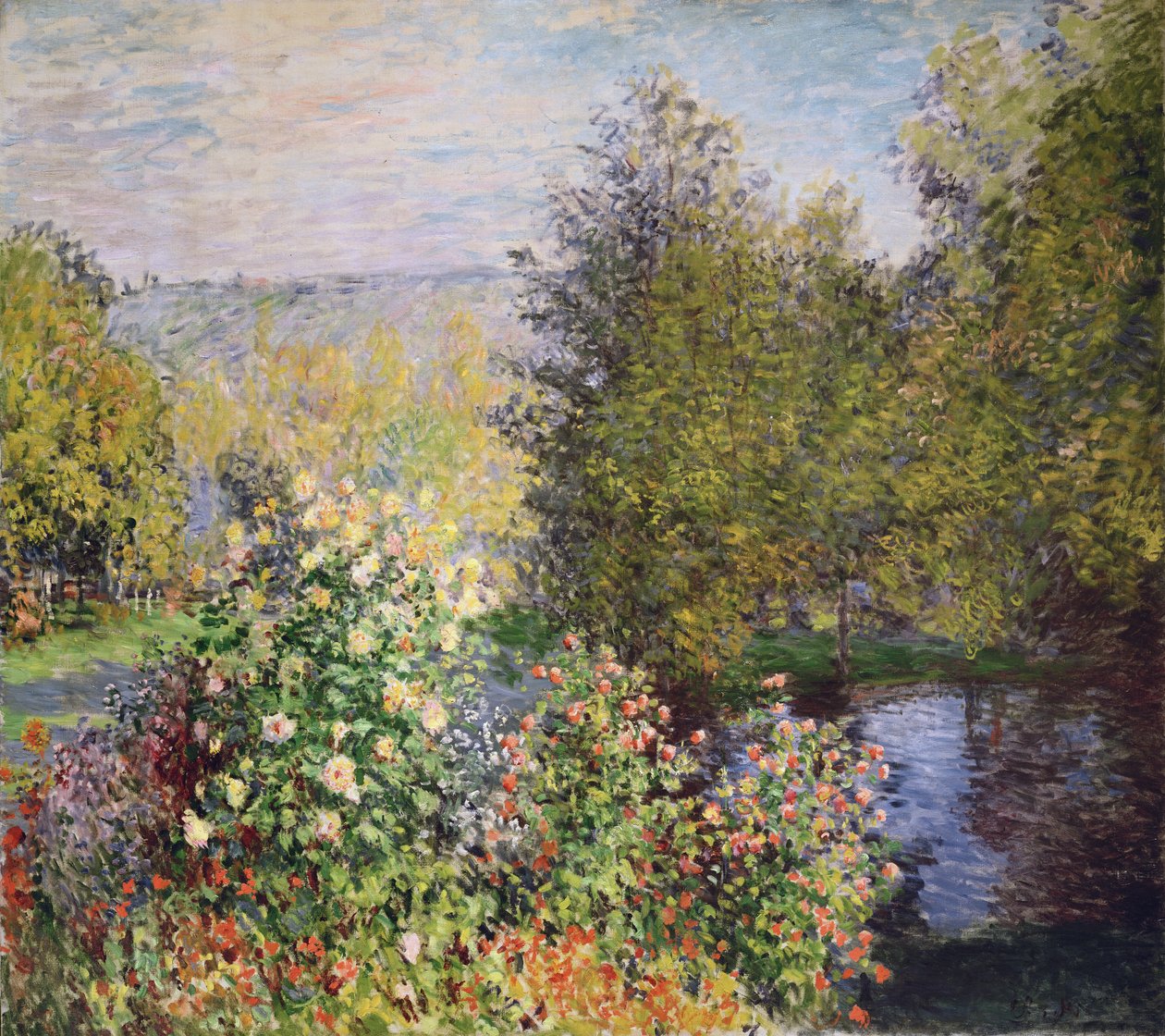 Et hjørne af haven i Montgeron, 1876-7 af Claude Monet