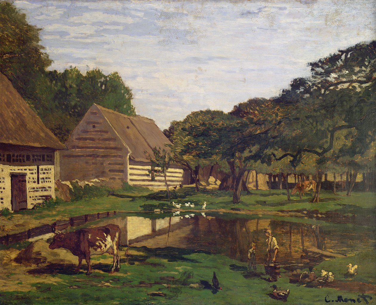 En bondegård i Normandiet, ca. 1863 af Claude Monet