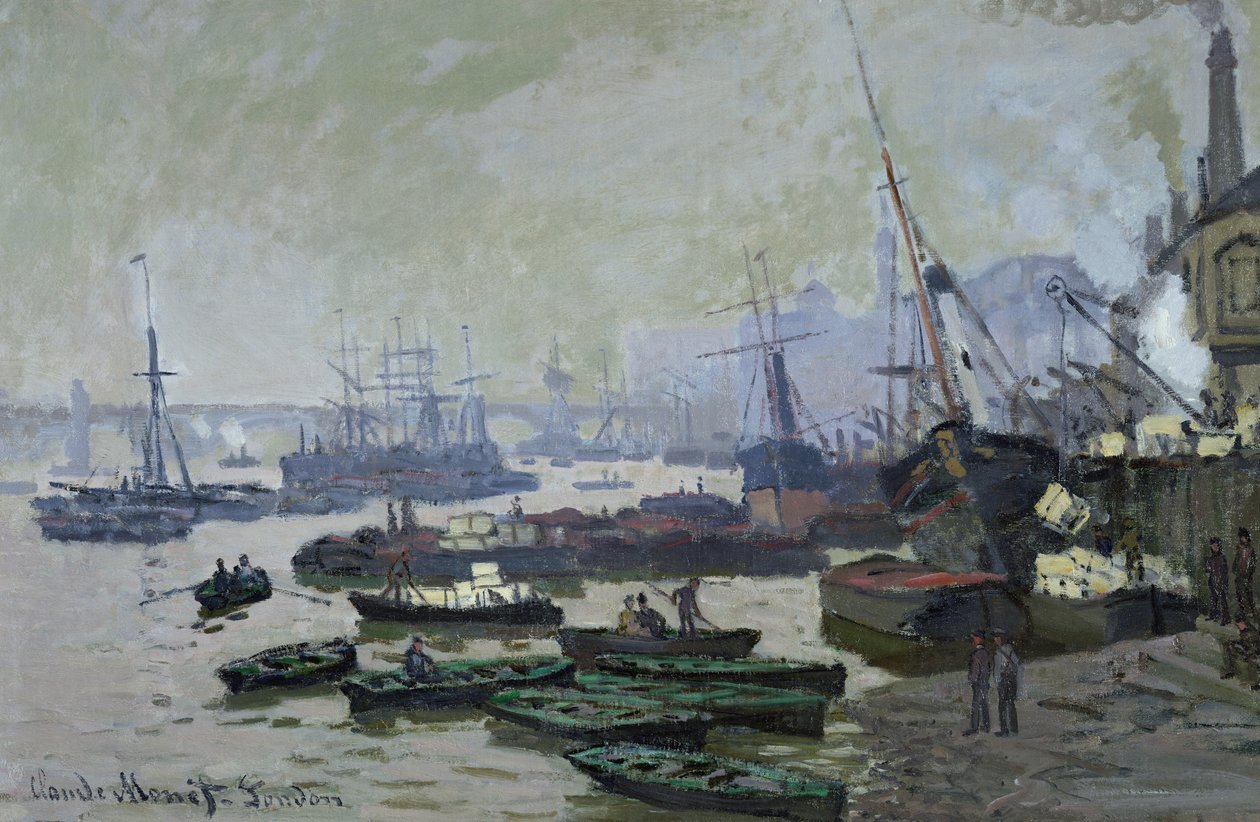 Både i poolen i London, 1871 af Claude Monet
