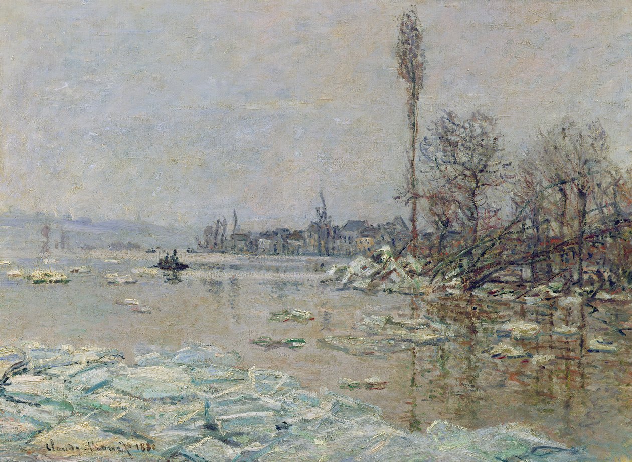 Isbrud, 1880 af Claude Monet