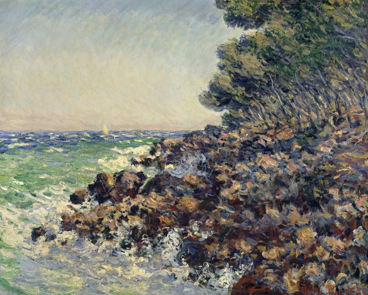 Cap Martin, 1884 af Claude Monet