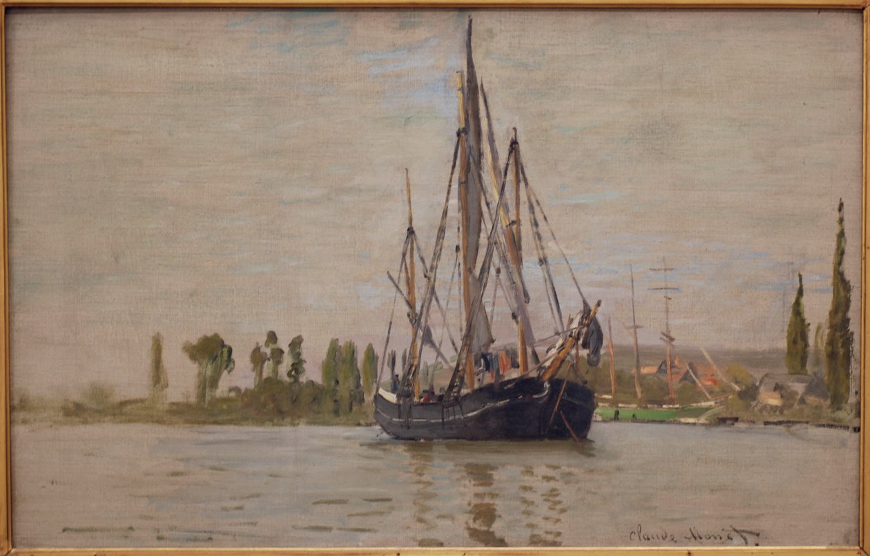 Tidevandsjager ved anker af Claude Monet