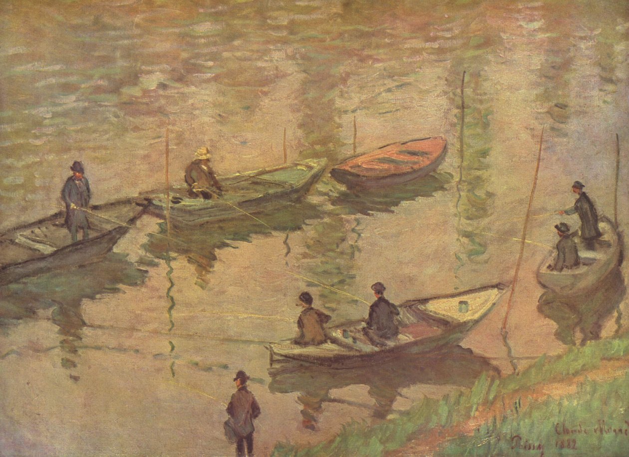 Fiskere på Seinen nær Poissy af Claude Monet