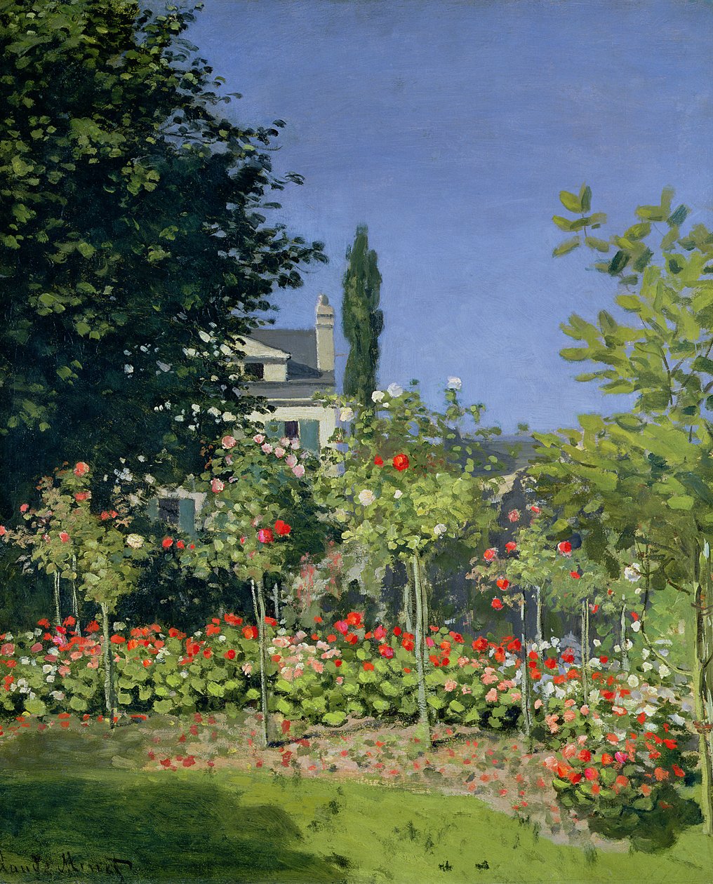 Blomstrende have ved Sainte-Adresse, ca. 1866 af Claude Monet