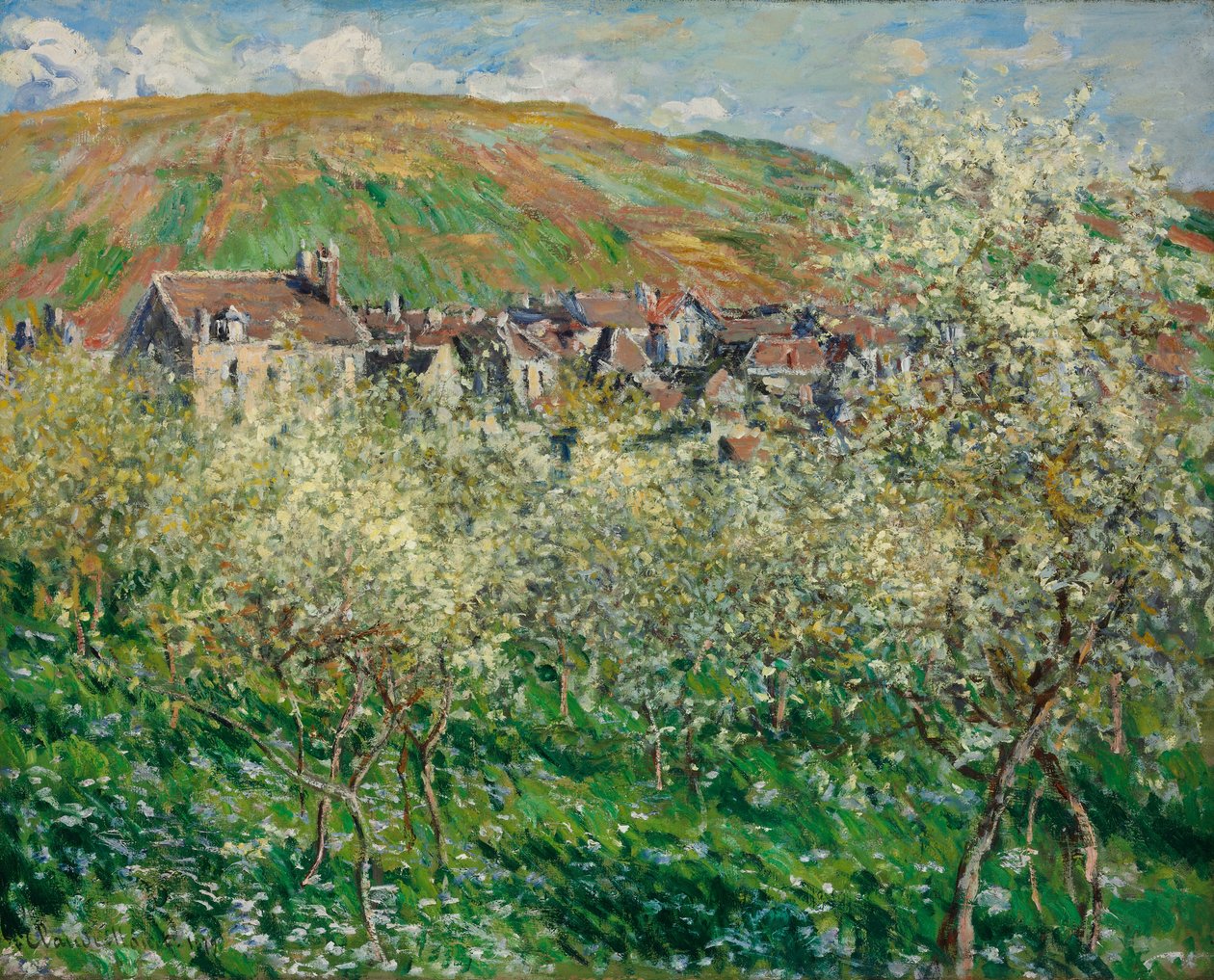 Blomstrende blommetræer af Claude Monet