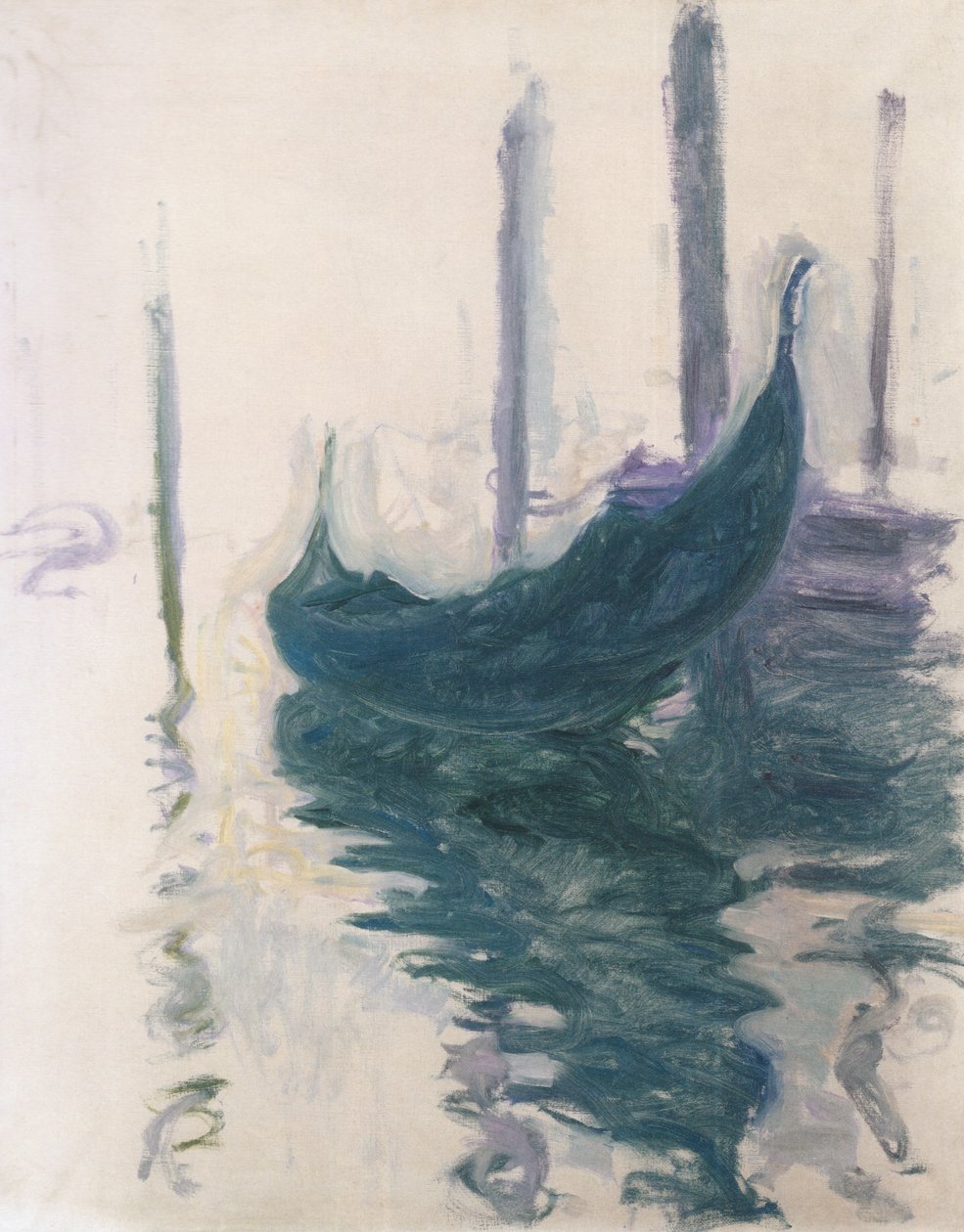 Gondol i Venedig af Claude Monet