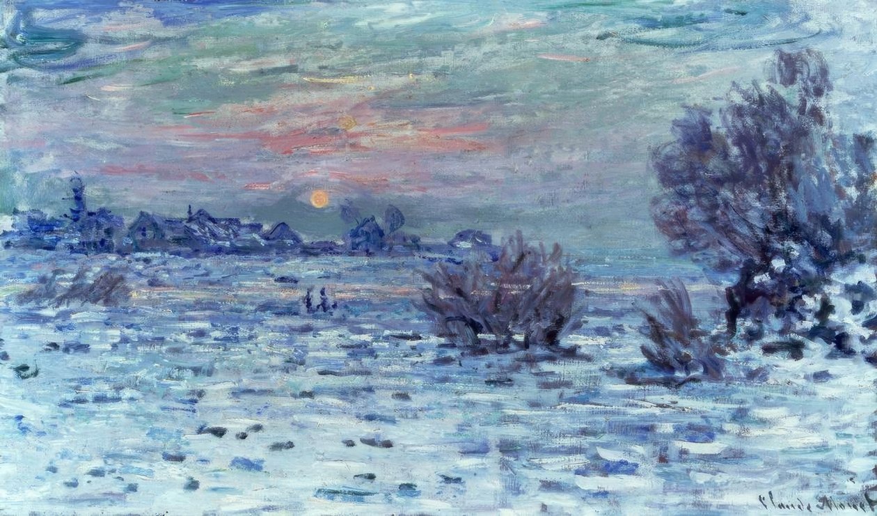Vinter på Seinen, Lavacourt af Claude Monet