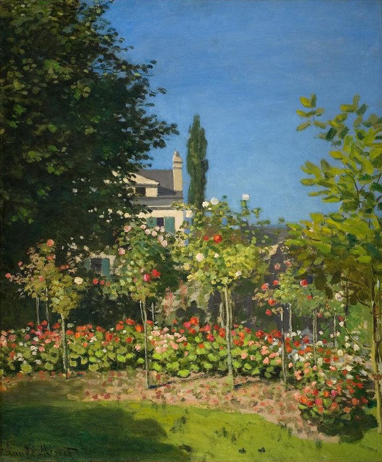 Blomstrende have af Claude Monet