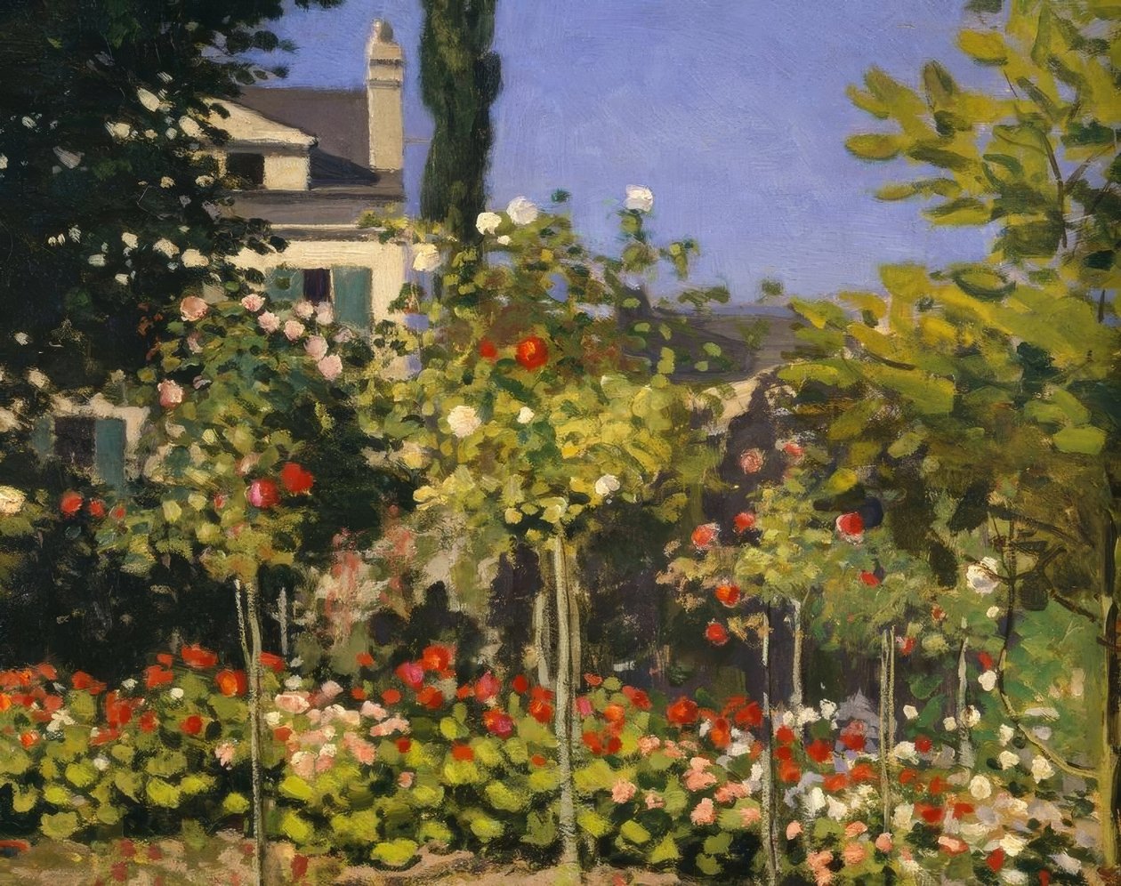 Blomstrende have af Claude Monet