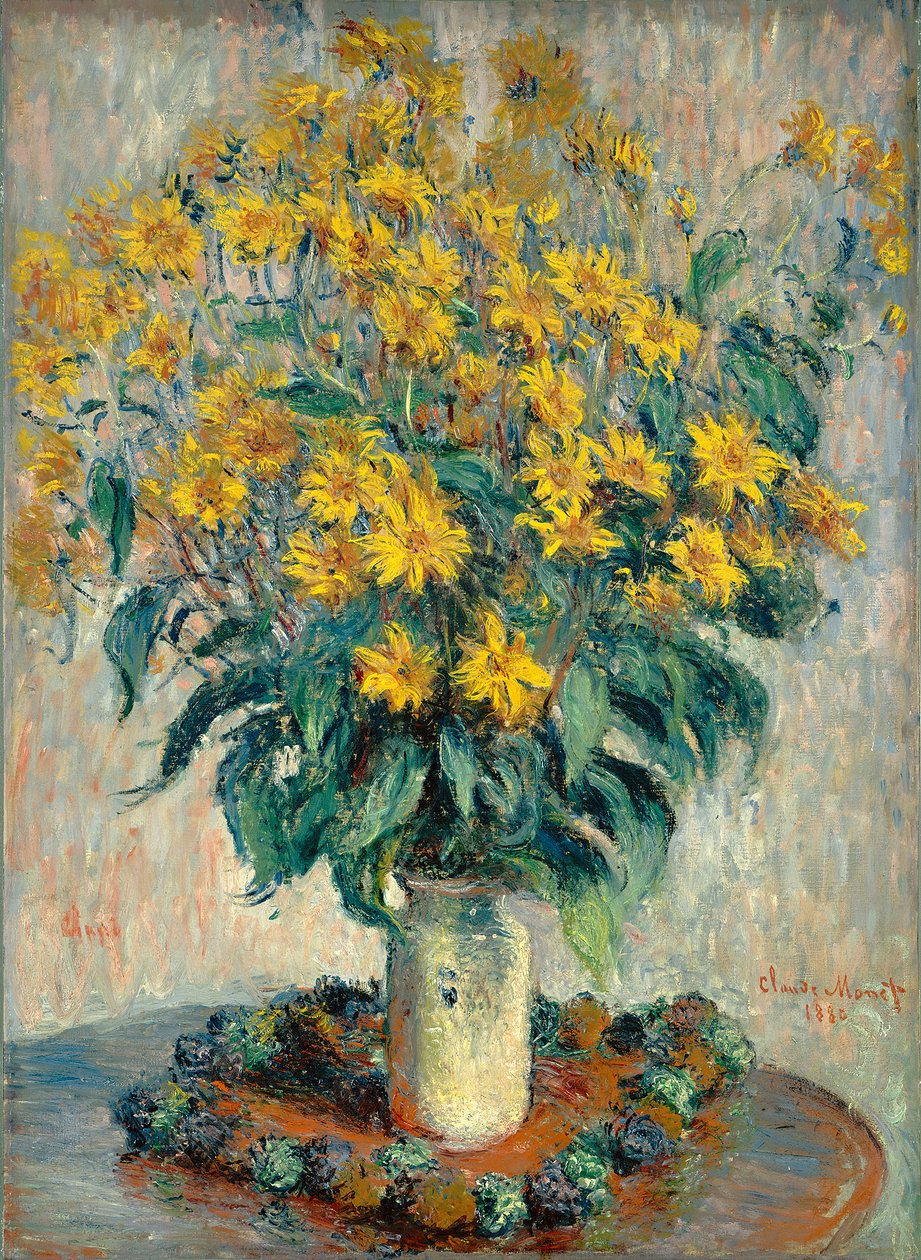 Jordskokkeblomster, 1880 af Claude Monet