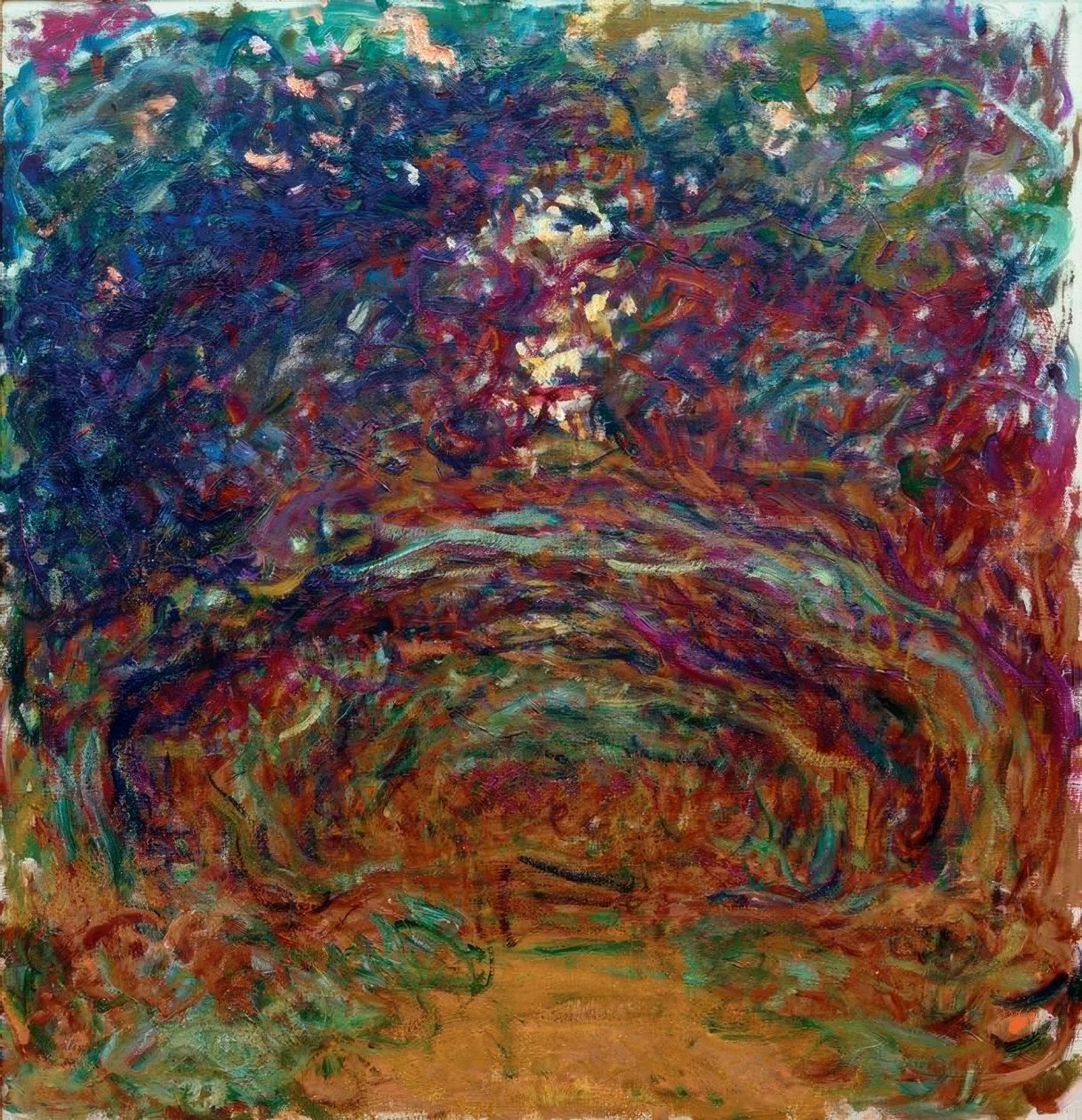 Allée des Rosiers (Die Rosenallee) af Claude Monet