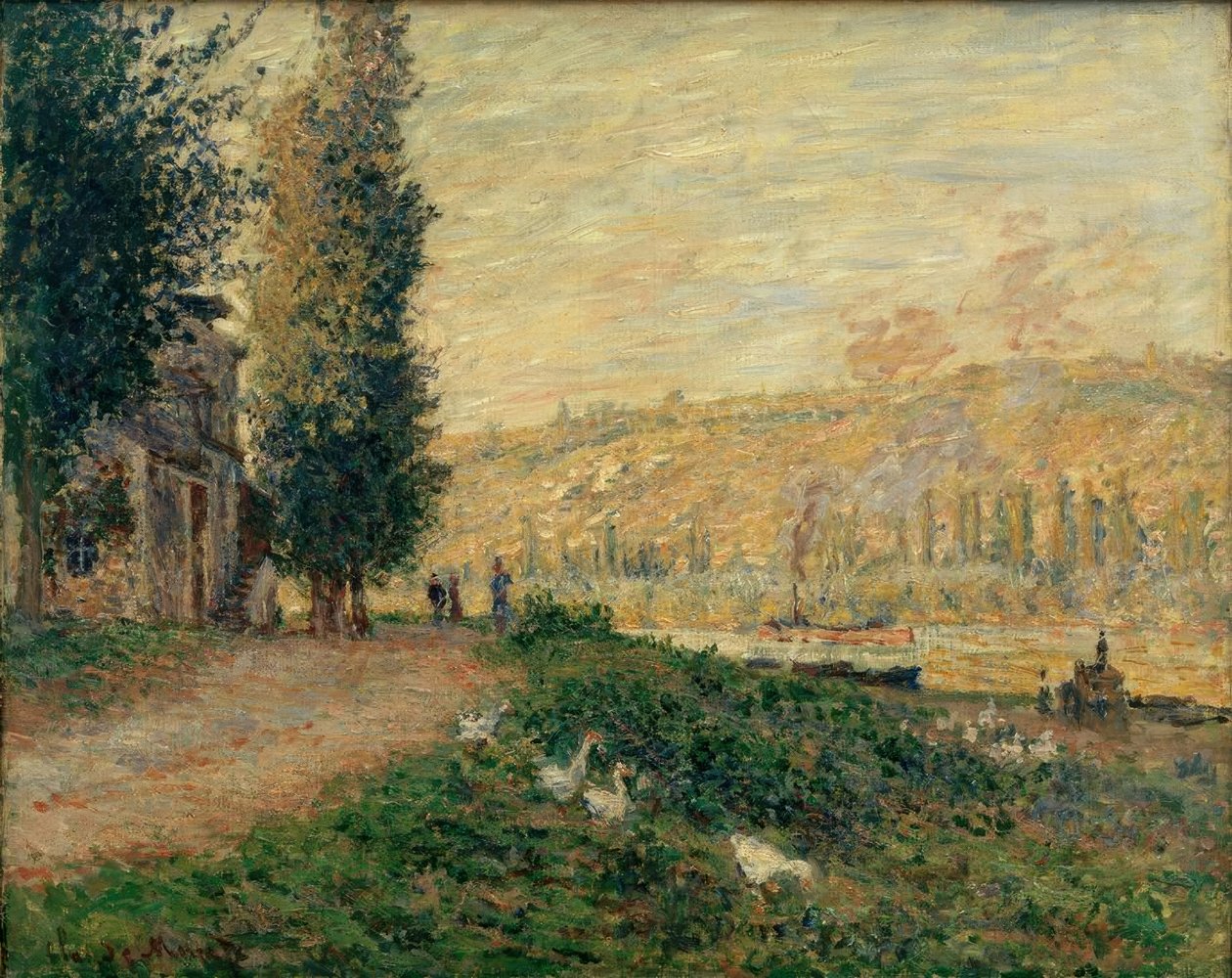 La Berge i Lavacourt af Claude Monet