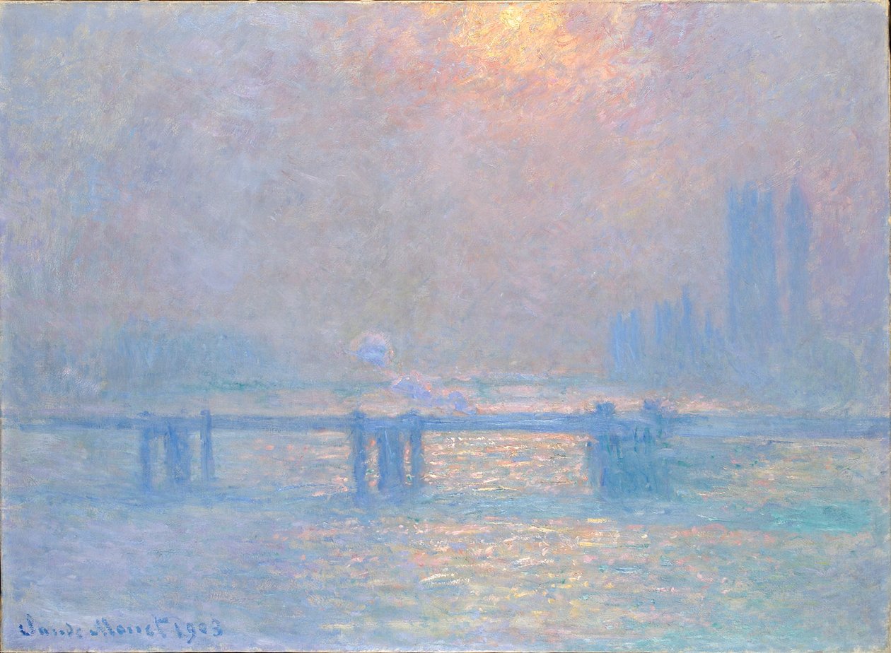 Themsen ved Charing-Cross af Claude Monet