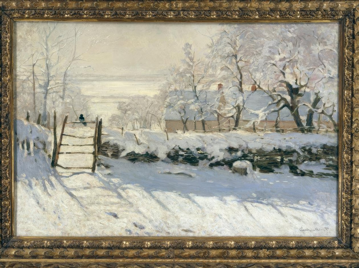 La pie (The Magpie) af Claude Monet