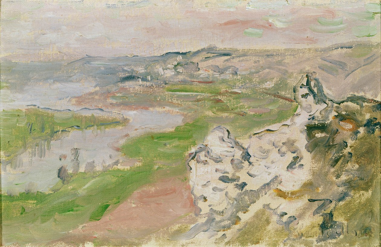 Le Cirque des Céteaux, Seinen set fra Chantemerles højder, 1881 af Claude Monet