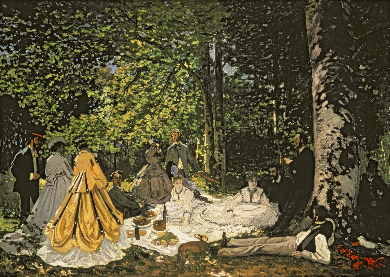 Frokost på græsset, 1865-1866 af Claude Monet
