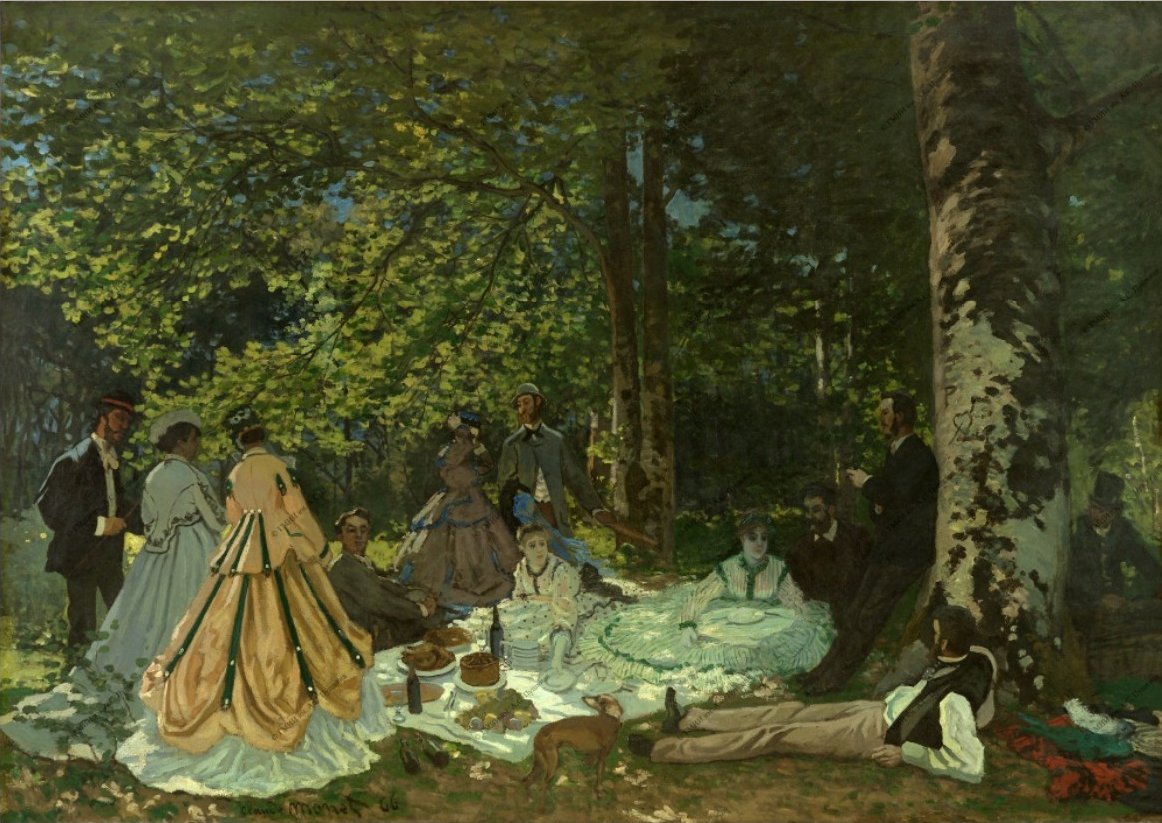 Frokost på græsset af Claude Monet