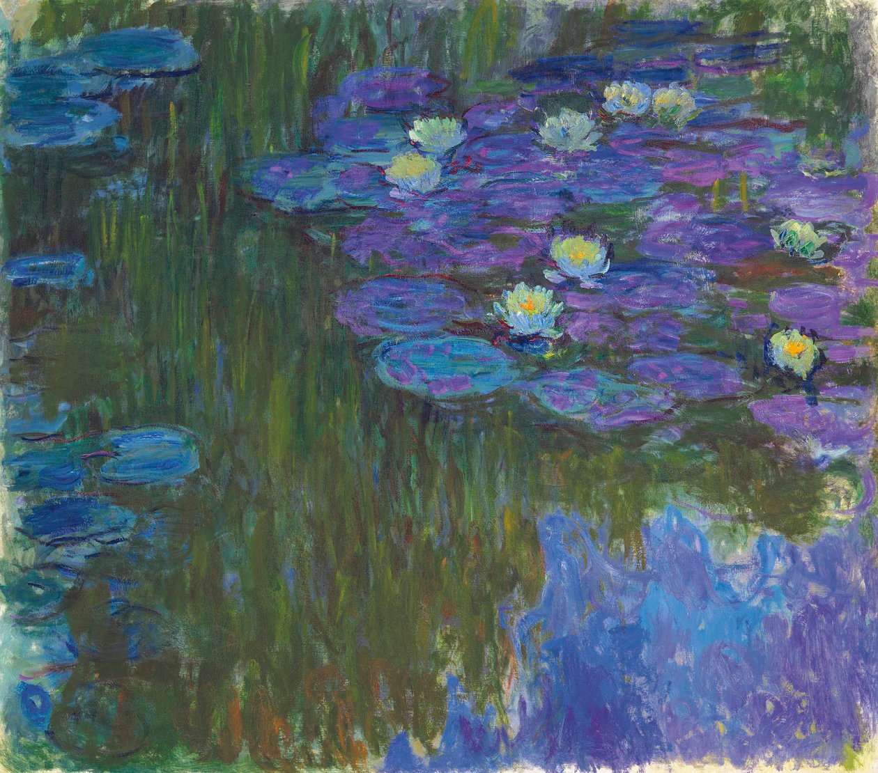 Vandliljer i blomst af Claude Monet