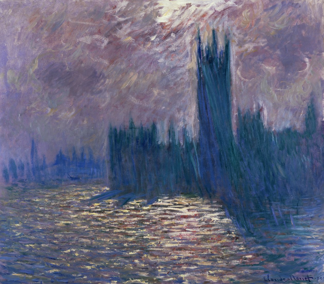 Parlamentet, Refleksioner over Themsen, 1905 af Claude Monet