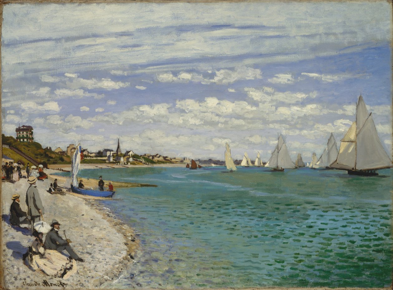 Regatta på Sainte-Adresse af Claude Monet