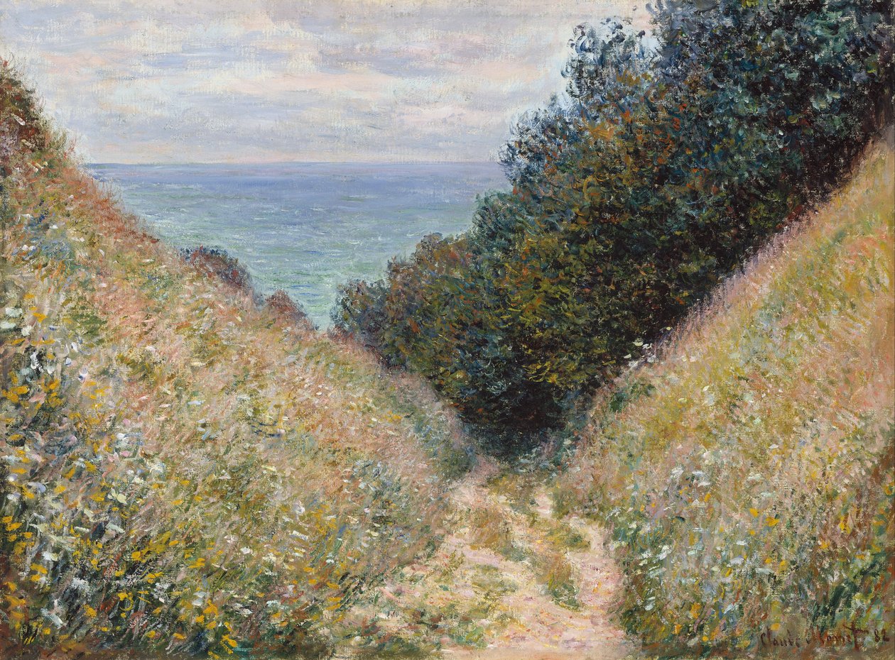 Vejen ved La Cavée, Pourville af Claude Monet