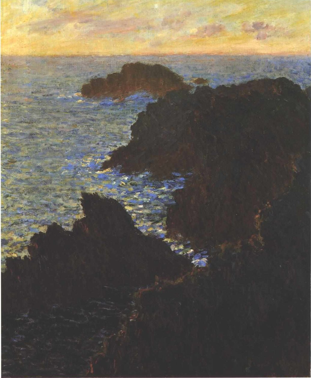 Klipper ved Belle-Isle, Port-Domois af Claude Monet