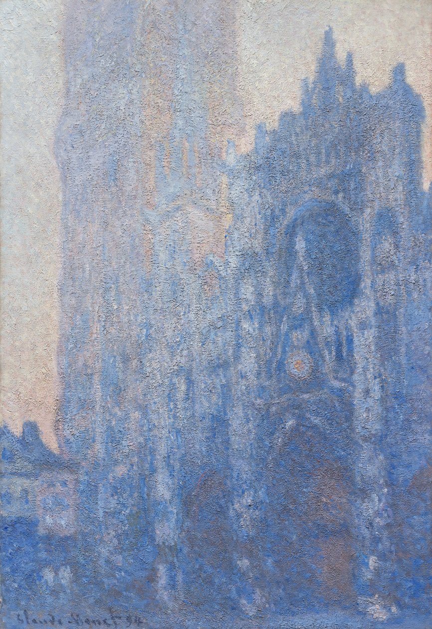 Rouen Cathedral Facade og Tour dAlbane (formiddagseffekt) af Claude Monet