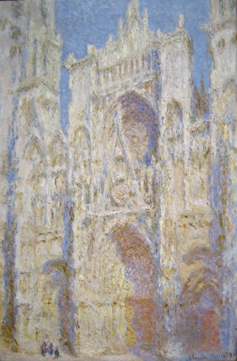 Rouens katedral, vestfacade, sollys af Claude Monet