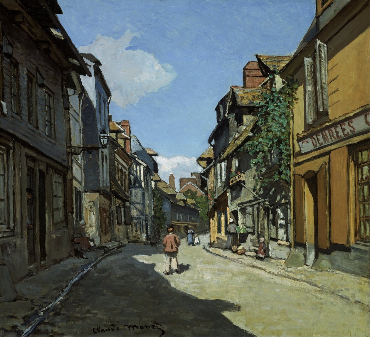 Rue de la Bavole, Honfleur af Claude Monet