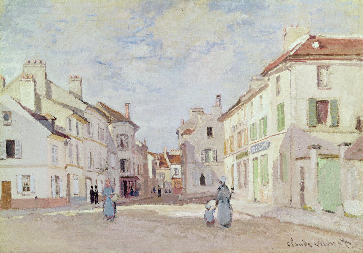 Rue de la Chaussee ved Argenteuil af Claude Monet