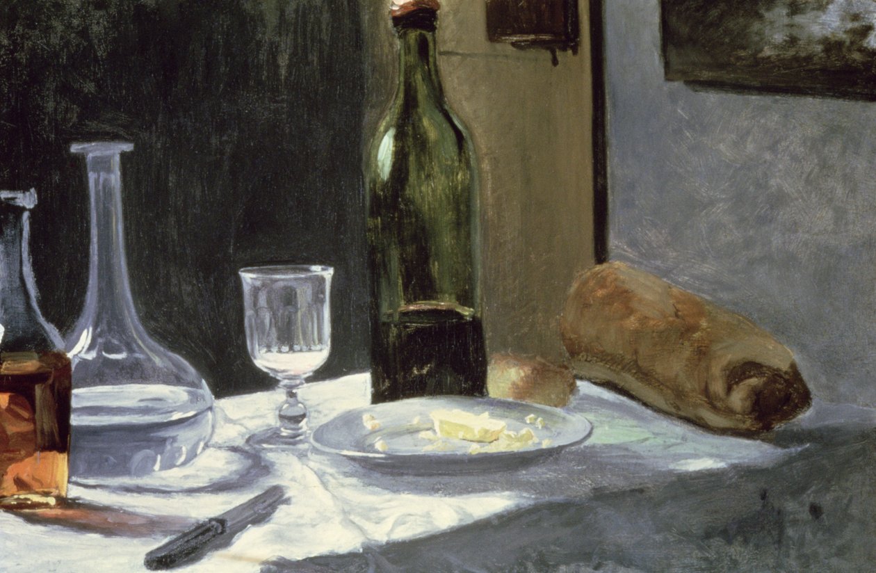 Stilleben med flasker, 1859 af Claude Monet