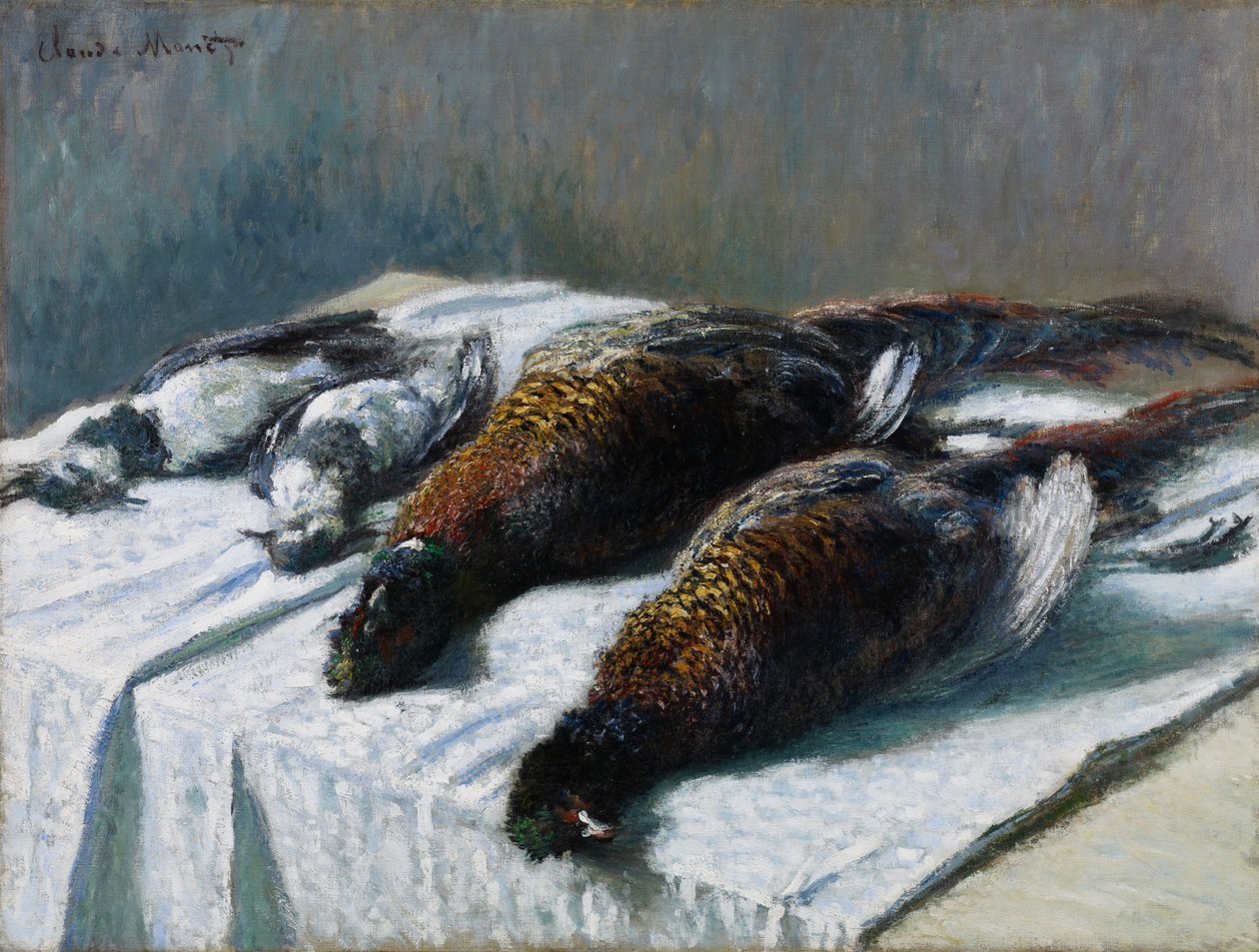 Stilleben med fasaner og plovere, 1879 af Claude Monet