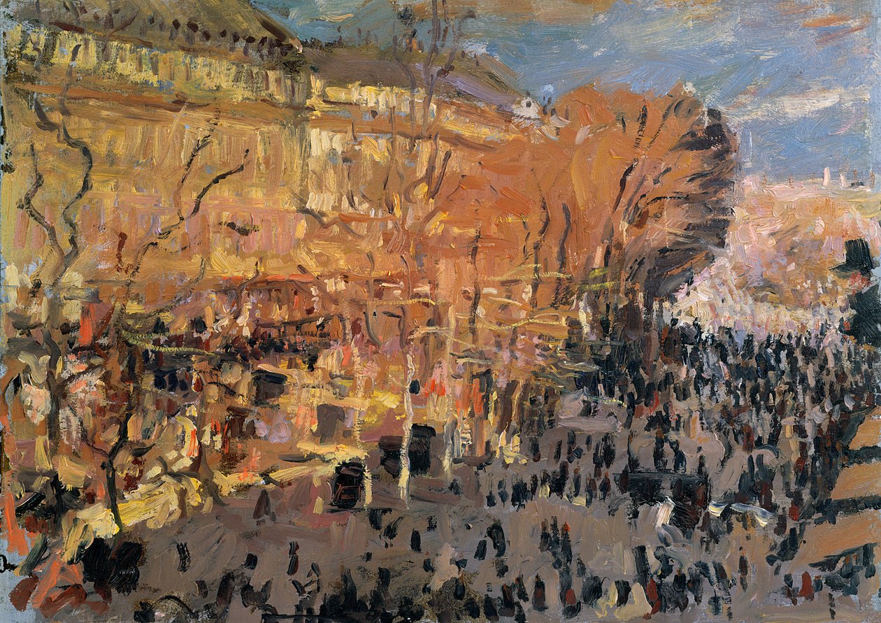 Studie til "The Boulevard des Capucines", 1874 af Claude Monet