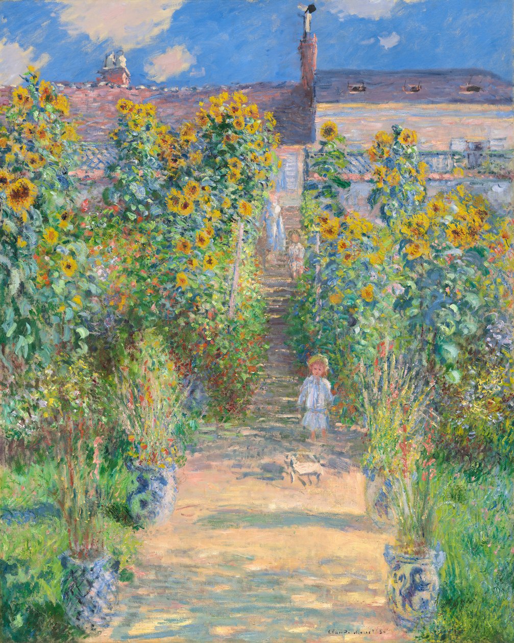 Kunstnerhaven i Vetheuil, 1880 af Claude Monet