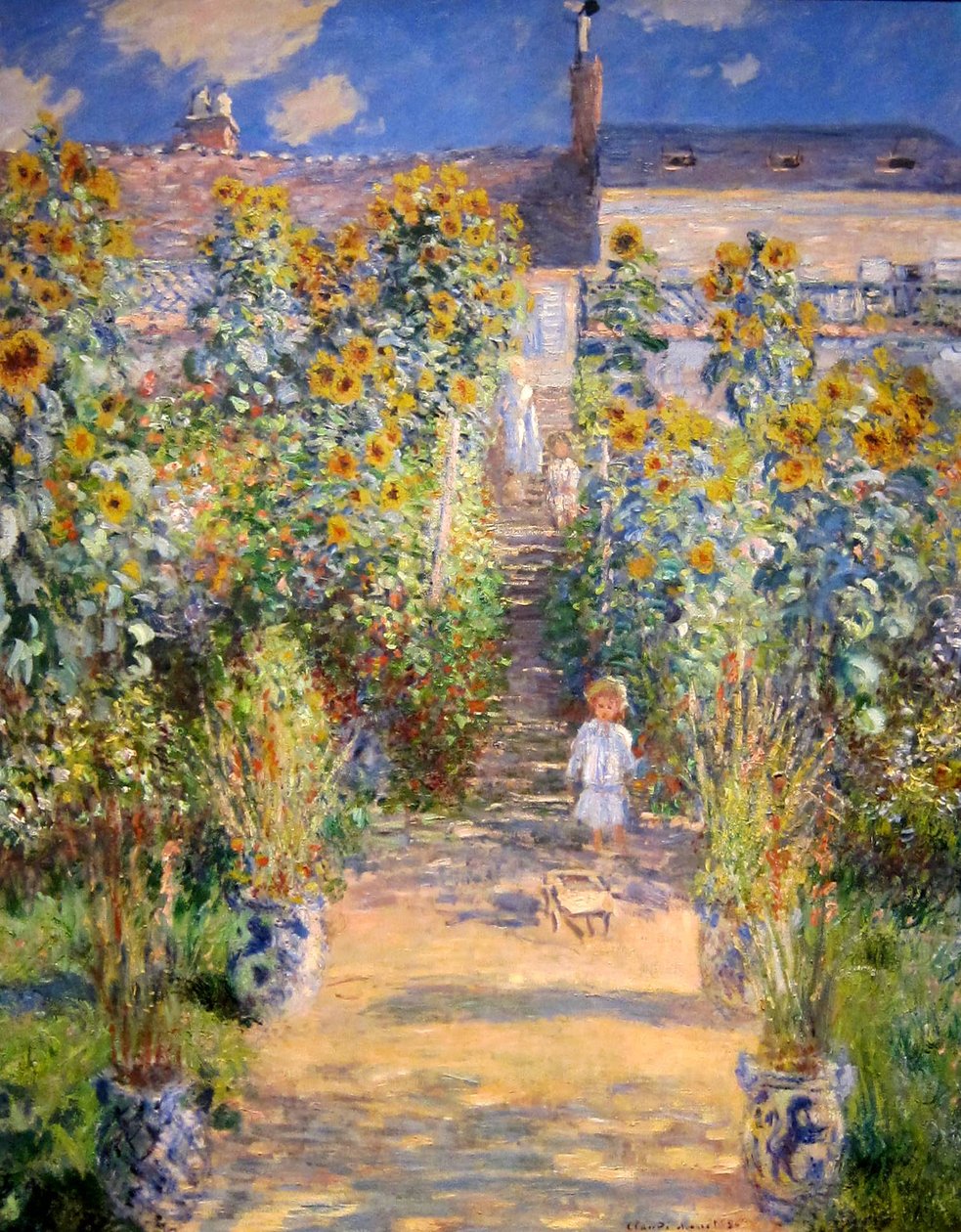 Kunstnerhaven i Vétheuil af Claude Monet