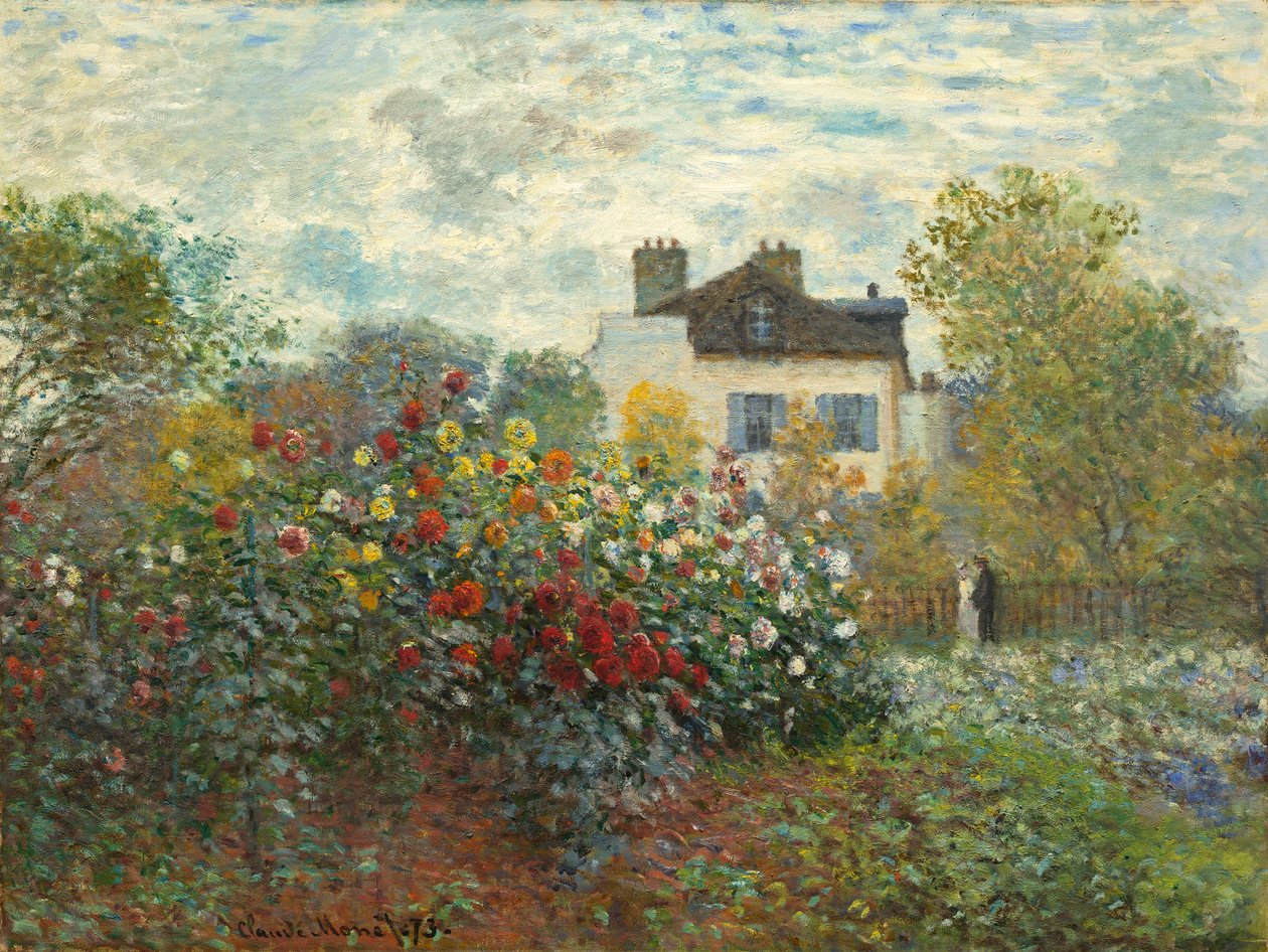 Kunstnerens have i Argenteuil (Et hjørne af haven med dahliaer), 1873 af Claude Monet