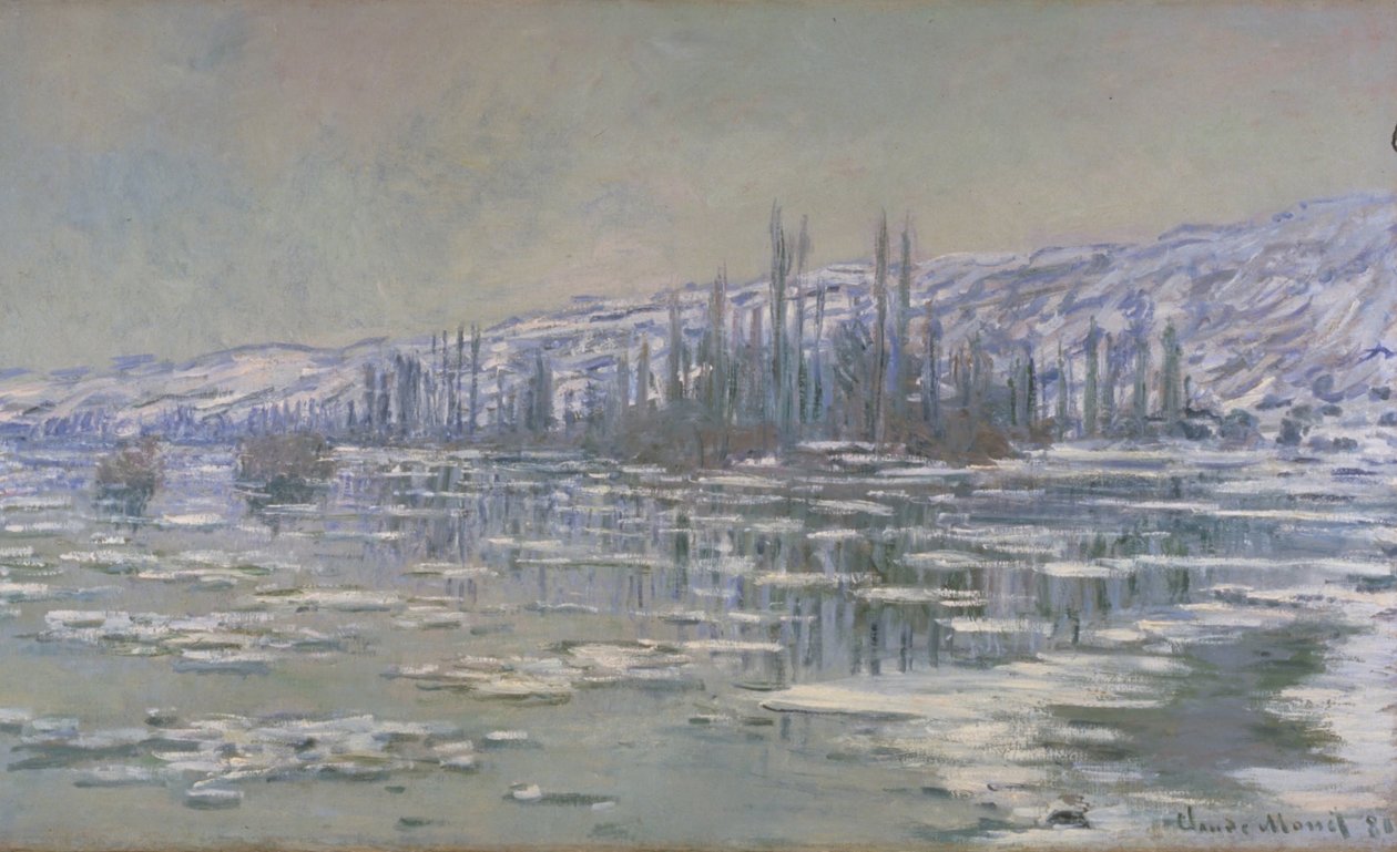 Isens opbrud (La Débâcle eller Les Glaçons) af Claude Monet