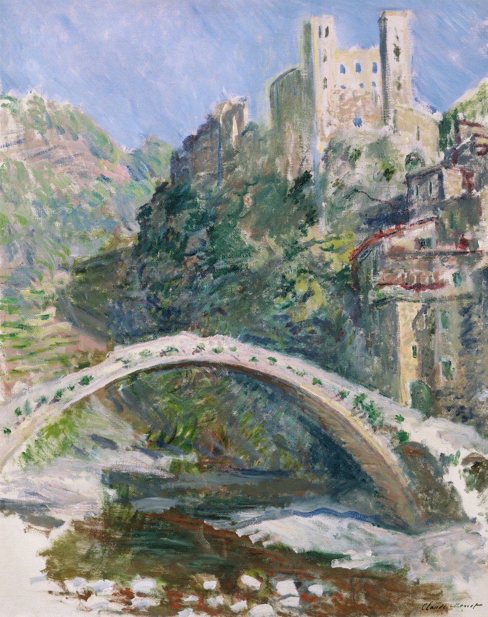 Slottet i Dolceacqua, 1884 af Claude Monet