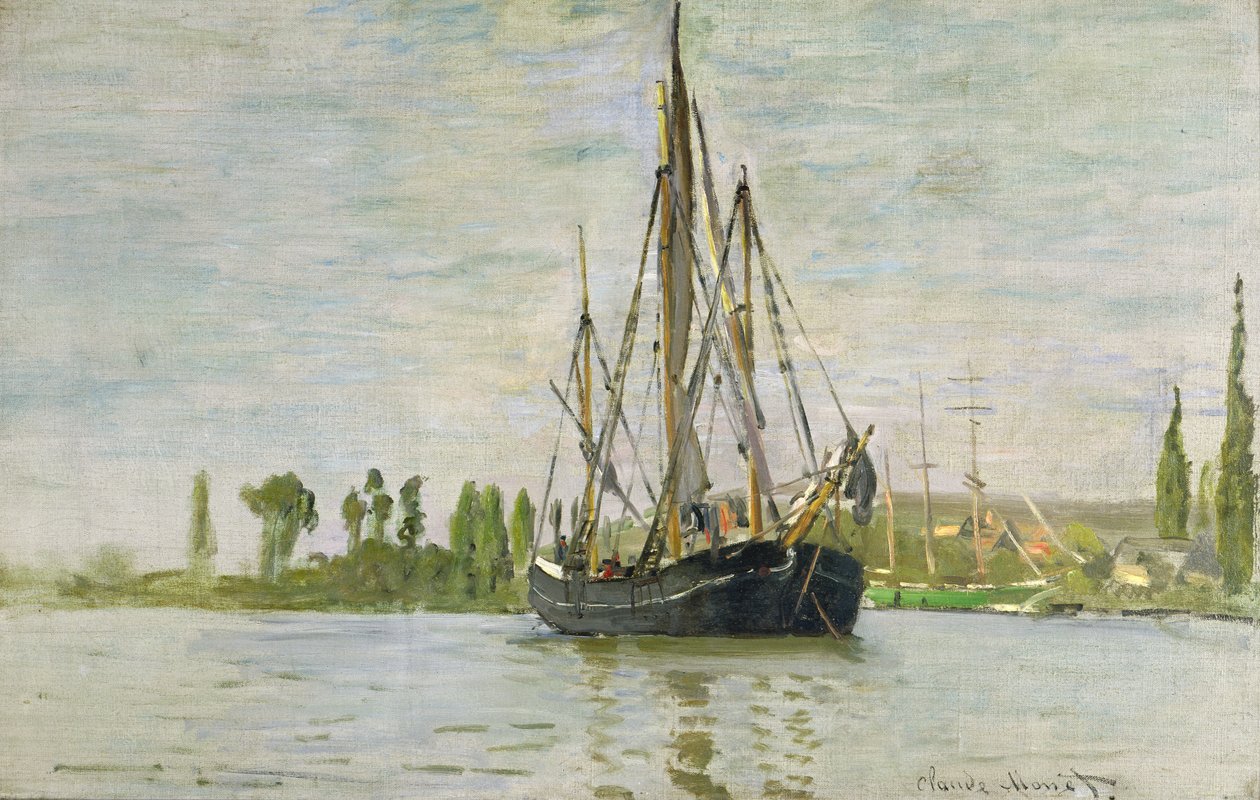 Chasse-Marée ved Anker, ca. 1871-72 af Claude Monet