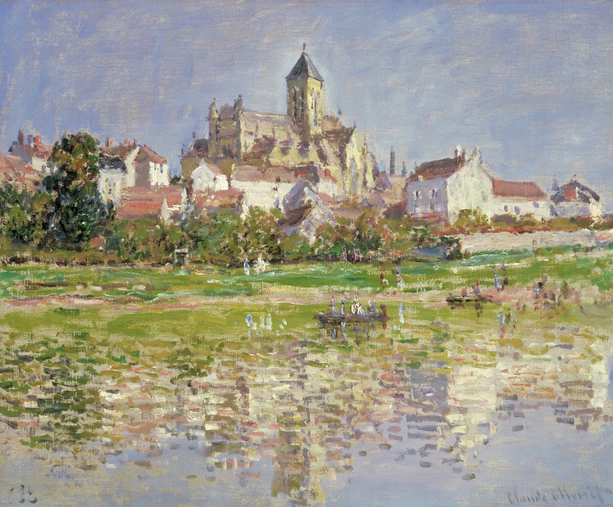 Kirken i Vetheuil, 1880 af Claude Monet
