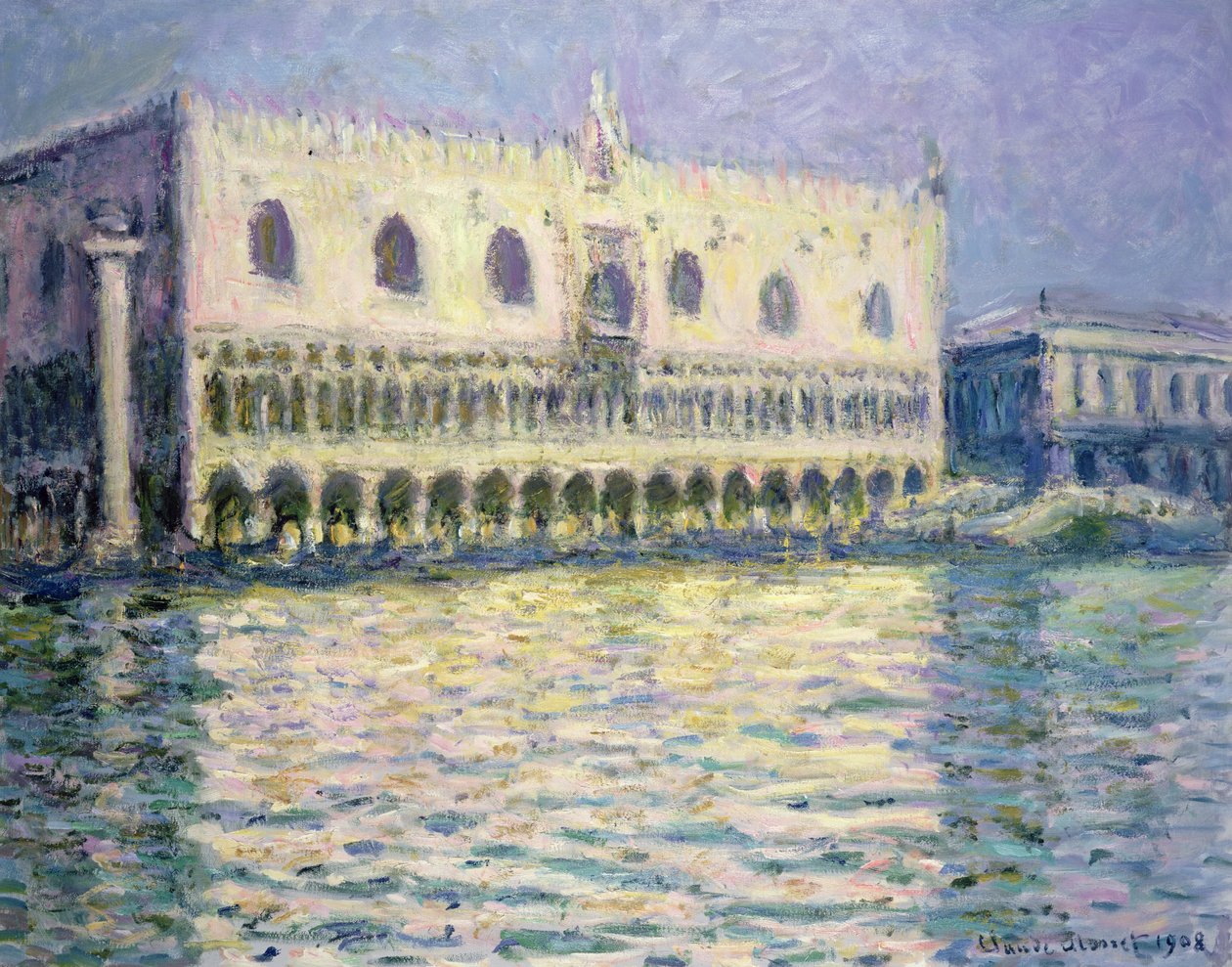 Hertugpaladset, Venedig, 1908 af Claude Monet