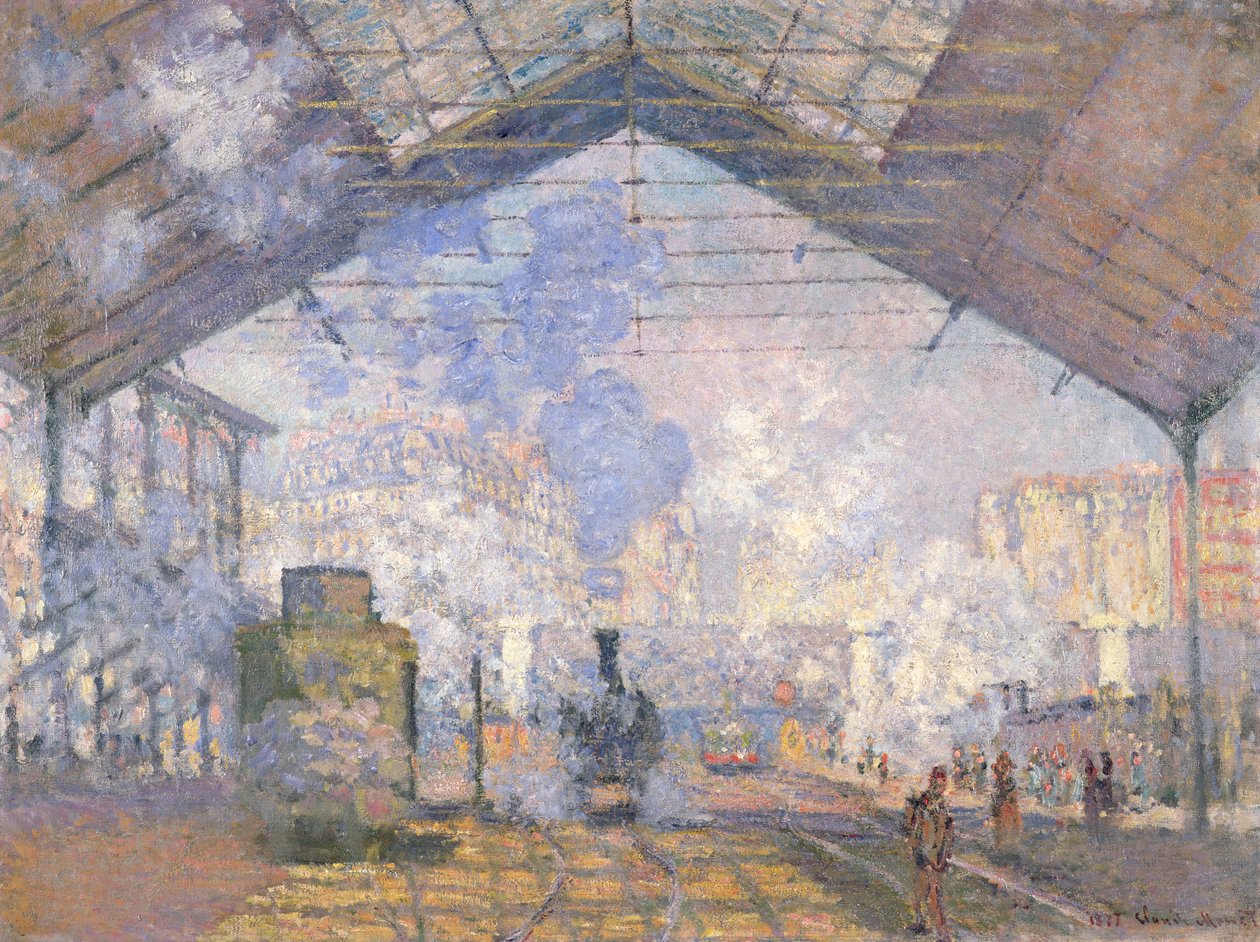 Gare St. Lazare, 1877 af Claude Monet