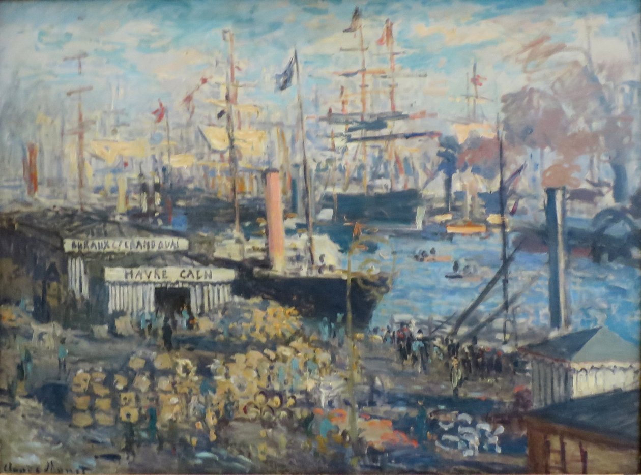Grand Quay ved Havre af Claude Monet