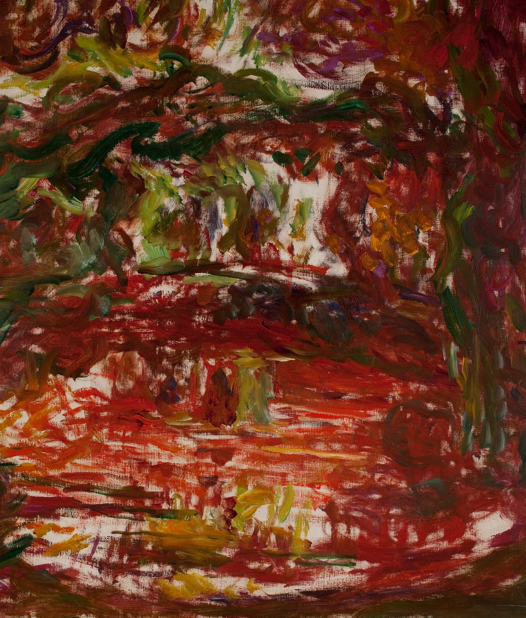 Den japanske bro ved Giverny, detaljer, 1918-24 (se også 192358) af Claude Monet