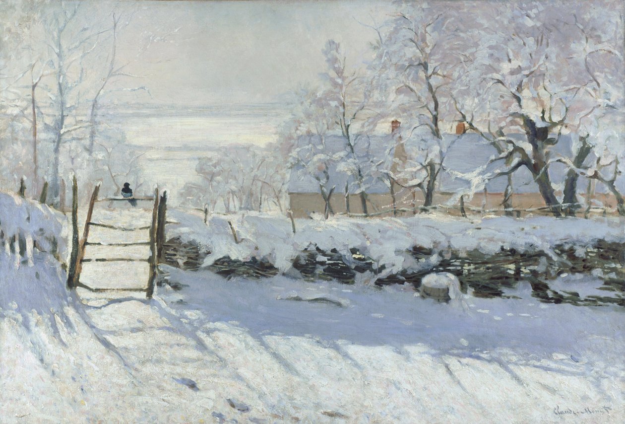 The Magpie af Claude Monet