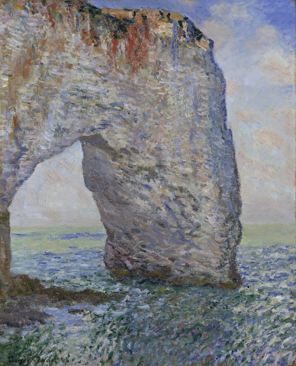 Manneporte nær Étretat af Claude Monet